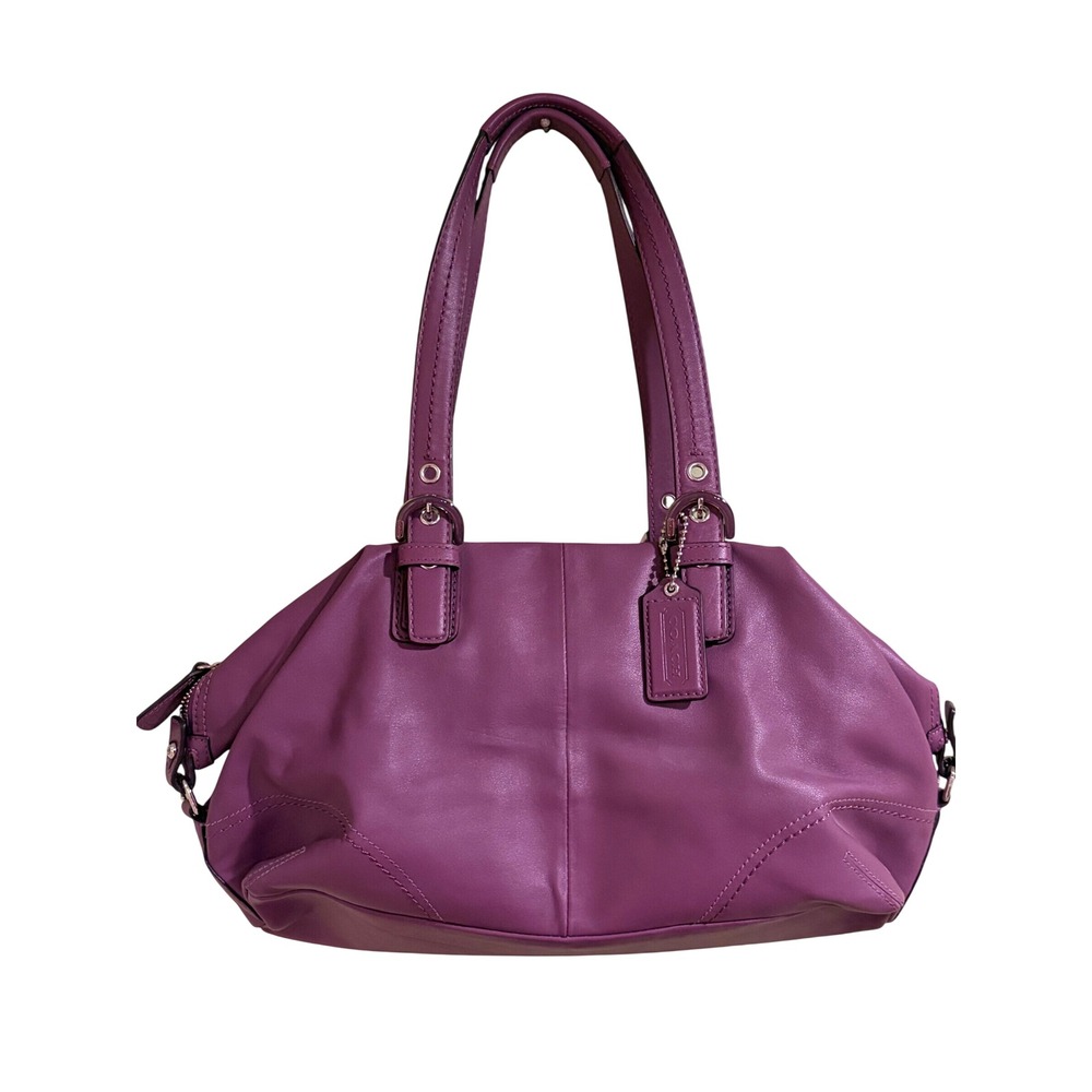 Coach Soho Purple Leather Satchel Shoulder Bag F17220 NWT